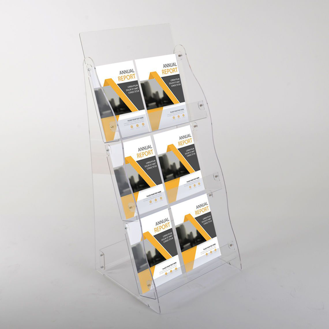 Magazine Display Acrylic storage rack  Acrylic rubber frame